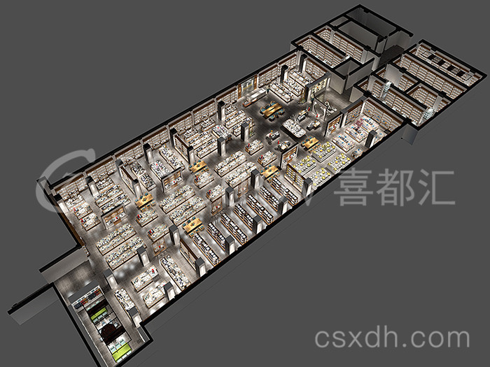 陶瓷展柜效果图